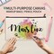 14Pieces 8 x 4.7 Inch Blank Craft DIY Canvas Pen Pencil Case- Cotton Canvas Invoice Bill Bag Makeup Bag Cosmetic Bag Multipurpose Travel Toiletry Pouch with Black Zipper